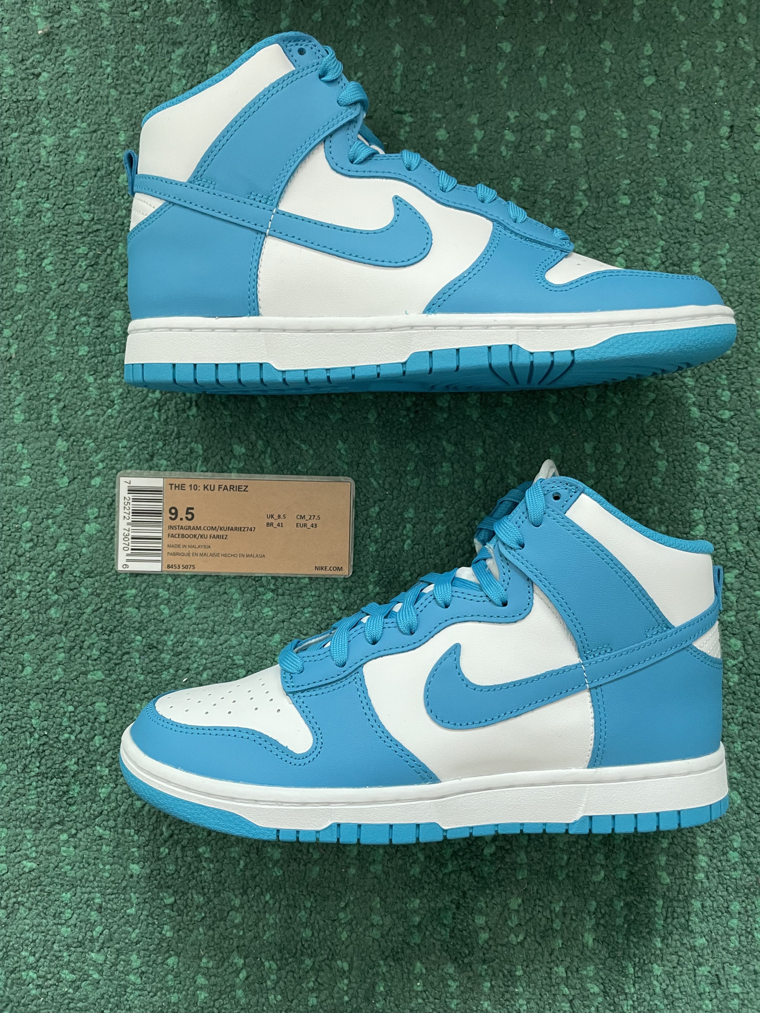 WTS Dunk High Laser Blue (UNC), Men's 