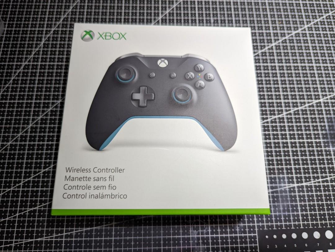 Control xbox top one grey blue