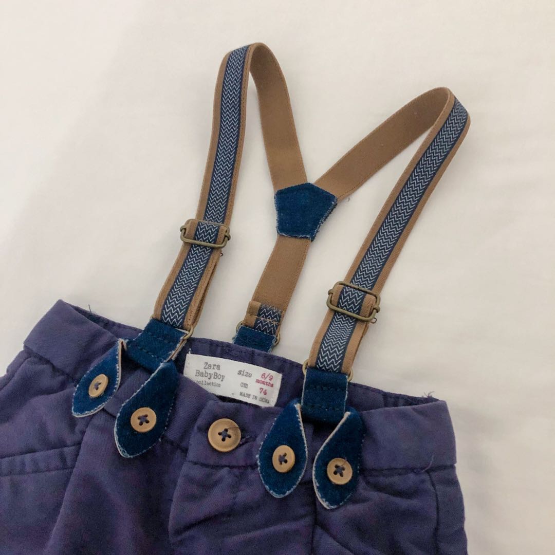 Zara Baby Boy Pants with Suspender, Babies & Kids, Babies & Kids
