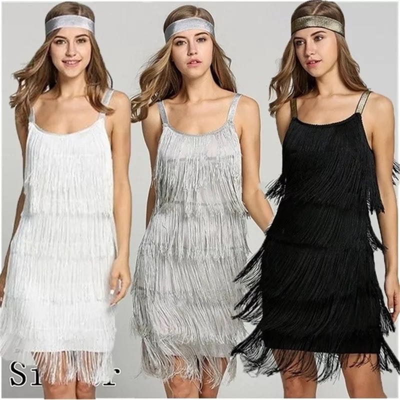 Black and white gatsby dress sales