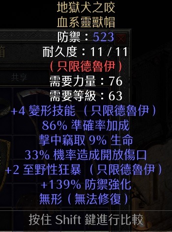 暗黑破壞神2 獄火重生 D2r 暗黑2 地獄犬之咬德魯伊頭無形 興趣及遊戲 玩具 遊戲類 Carousell