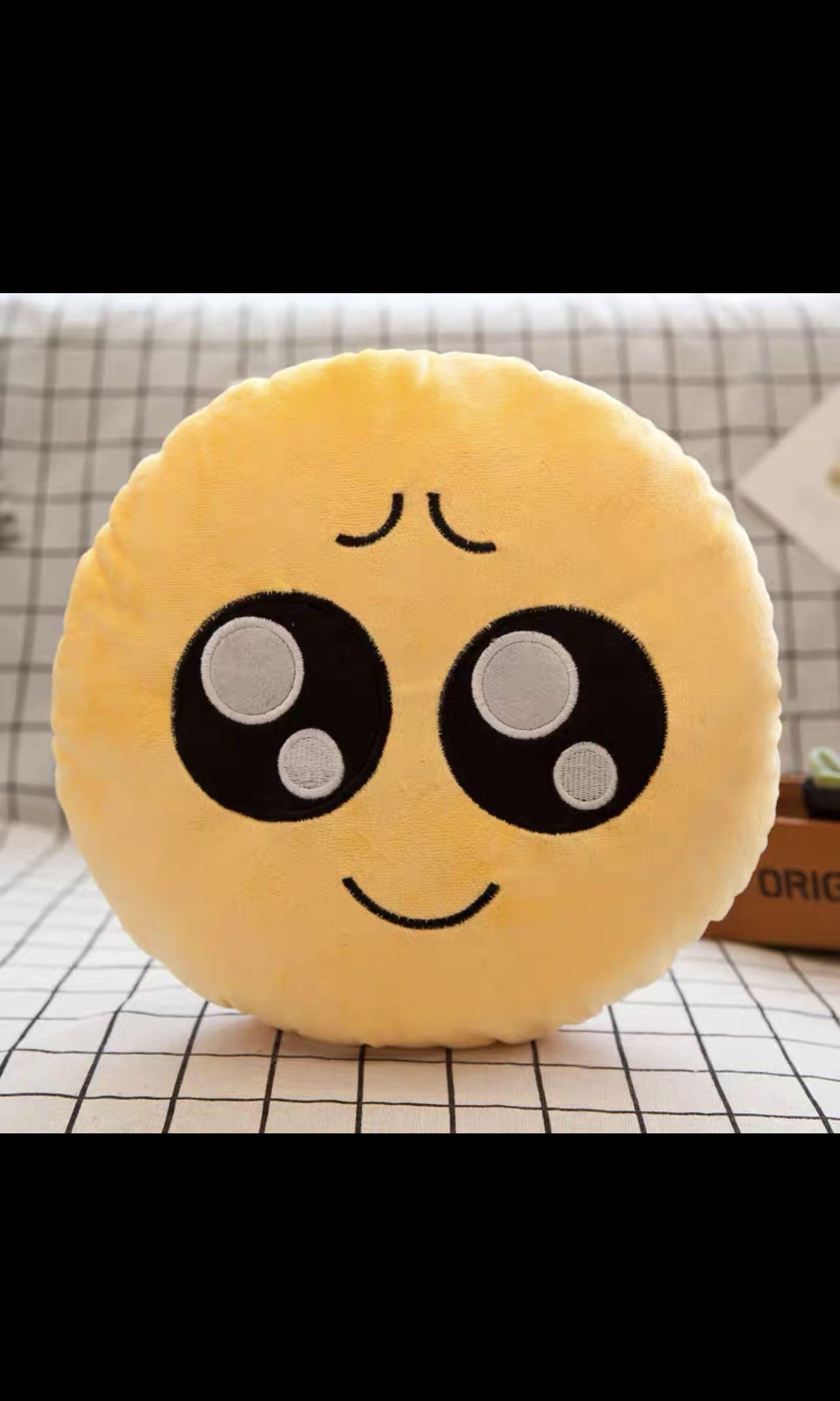 Emoji Soft Toy Emoji Plushies Emoji Cushion Emoji Pillow Cute Adorable Plushies Furniture Home Living Furniture Bed Frames Mattresses on Carousell