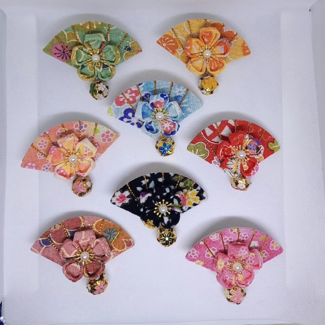 手工和風花扇髮飾 興趣及遊戲 手作 自家設計 文具及工藝 手作 Carousell