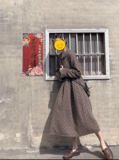 日系棉麻花花裙