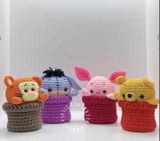 ❤️ Crochet Cute Storage Pot With Cartoon Characters