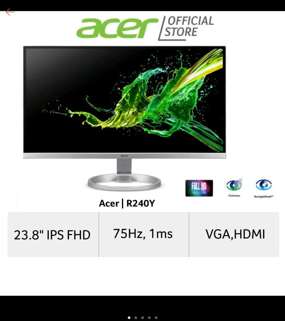 Acer R240Y 23.8", Computers & Tech, Parts & Accessories, Monitor ...