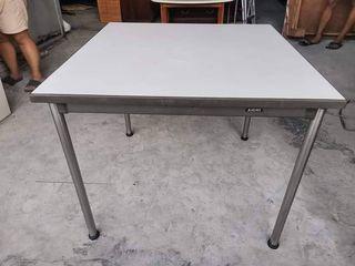 Aichi Heavy-duty Multipurpose Table
34L 34W 28H inches
Wooden top
Steel frame
Stainless Steel legs
w/ Leg height adjuster
In good condition