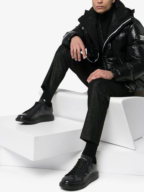 Alexander McQueen Black Gloss Sneakers