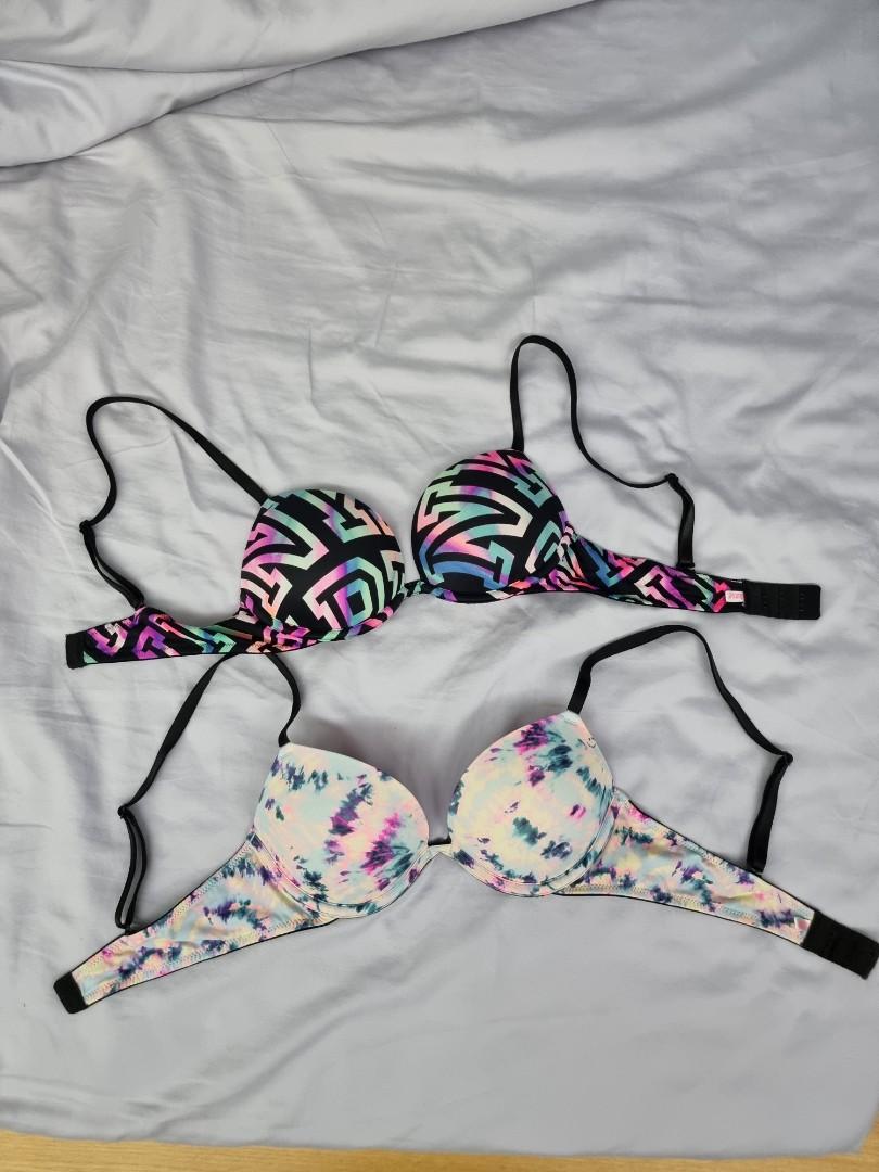 Almost new) Victoria's Secrets PINK Bra x2 (34A), Women's Fashion, New  Undergarments & Loungewear on Carousell