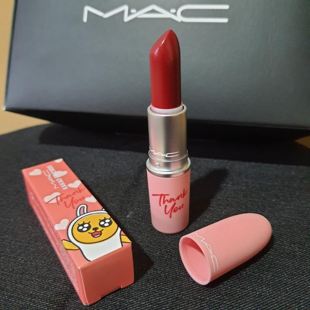 Authentic MAC Special Edition (Category: Makeup) located in Quezon City. Submitted by eveclosetsale (Listing ID 1154271947, Image 3). Description: retail price is 1200 Mac in Lustre finish 3g shade in Thanks A Million special edition collab with Kakao friends Brand new.
