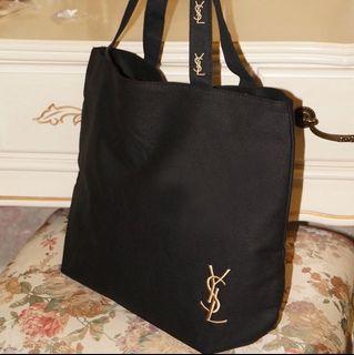[Authentic] YSL Handle/ shopping bag/totebag perempuan/Canvas Handbag big volume/ shoulder bag/ hand carry black YSL