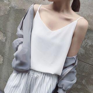 Basic White Chiffon Singlet