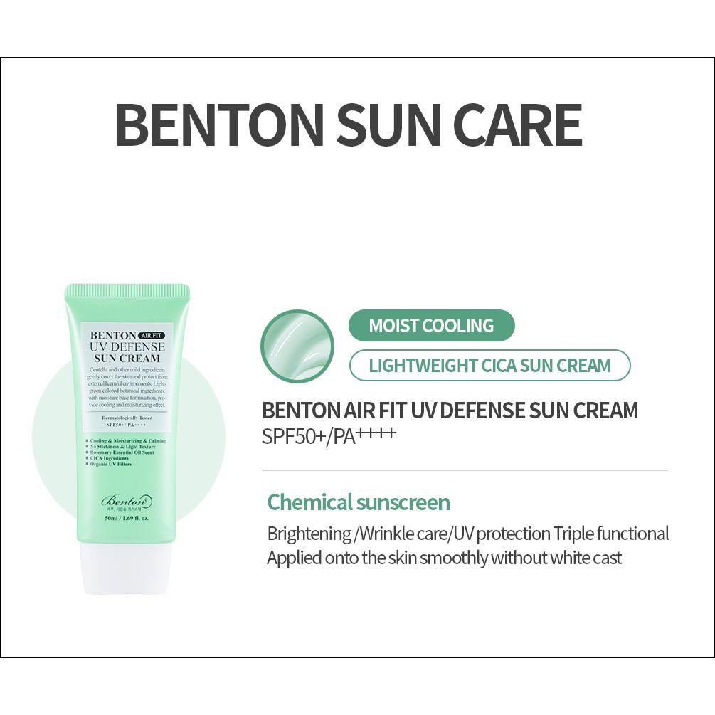 Benton Air Fit UV Defense Sun Cream SPF 50 + PA ++++, Beauty & Personal ...