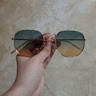 Blue and Gold Ombre Sunglasses