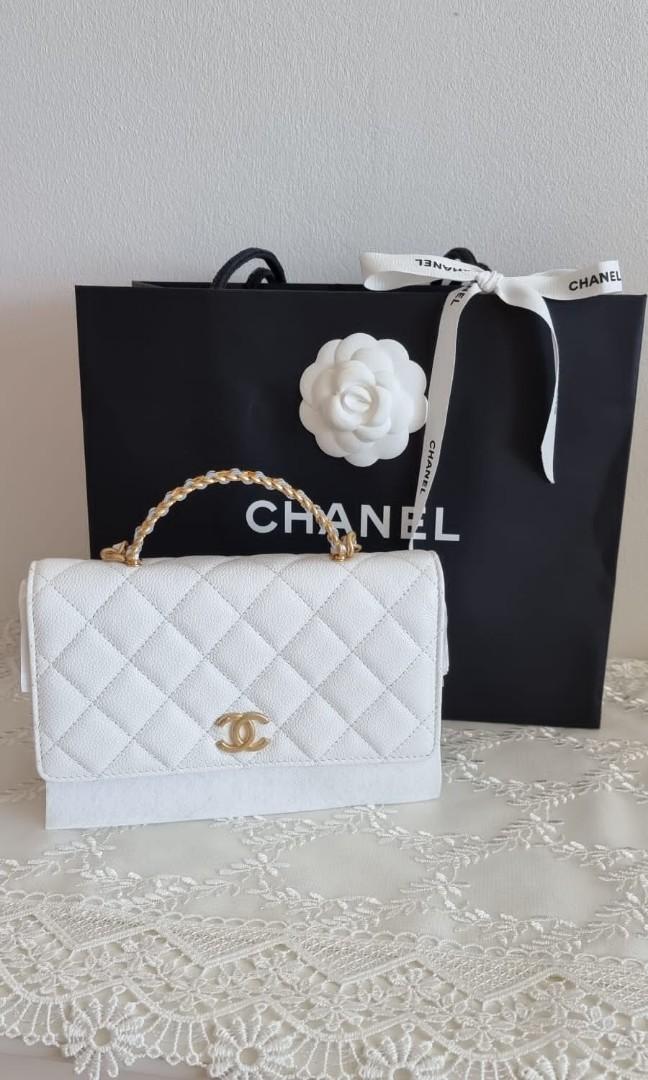 💖BNIB 💖 22S Chanel White WOC with Top Handle, Luxury, Bags