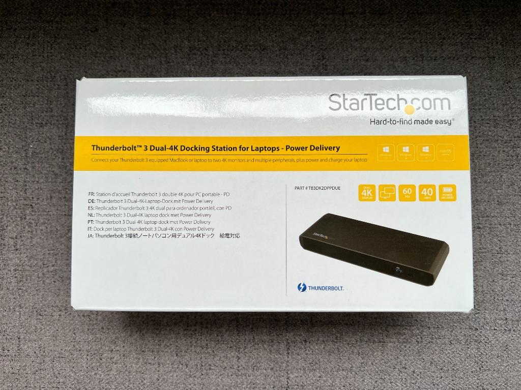 BNIB StarTech Thunderbolt Dual-4K Docking Station for laptops with power  delivery, Computers  Tech, Parts  Accessories, Other Accessories on  Carousell