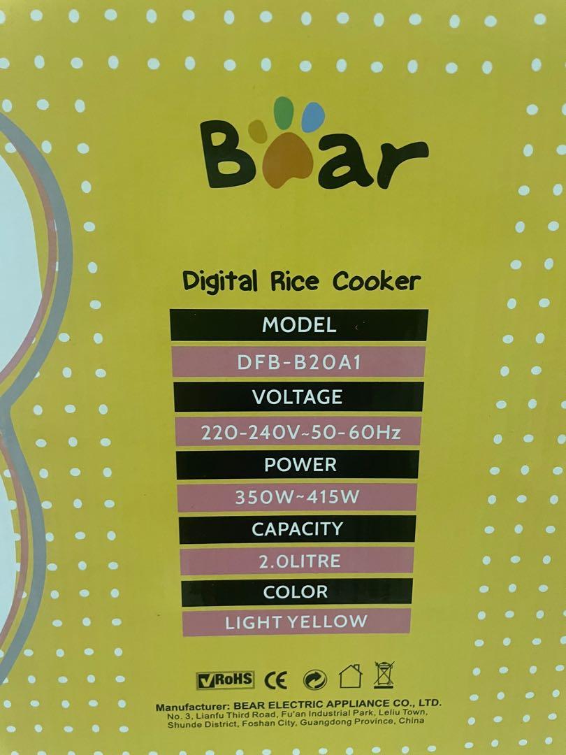 Boar Digital Rice Cooker, TV & Home Appliances, Kitchen Appliances