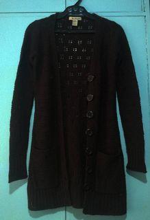 Brown long cardigan