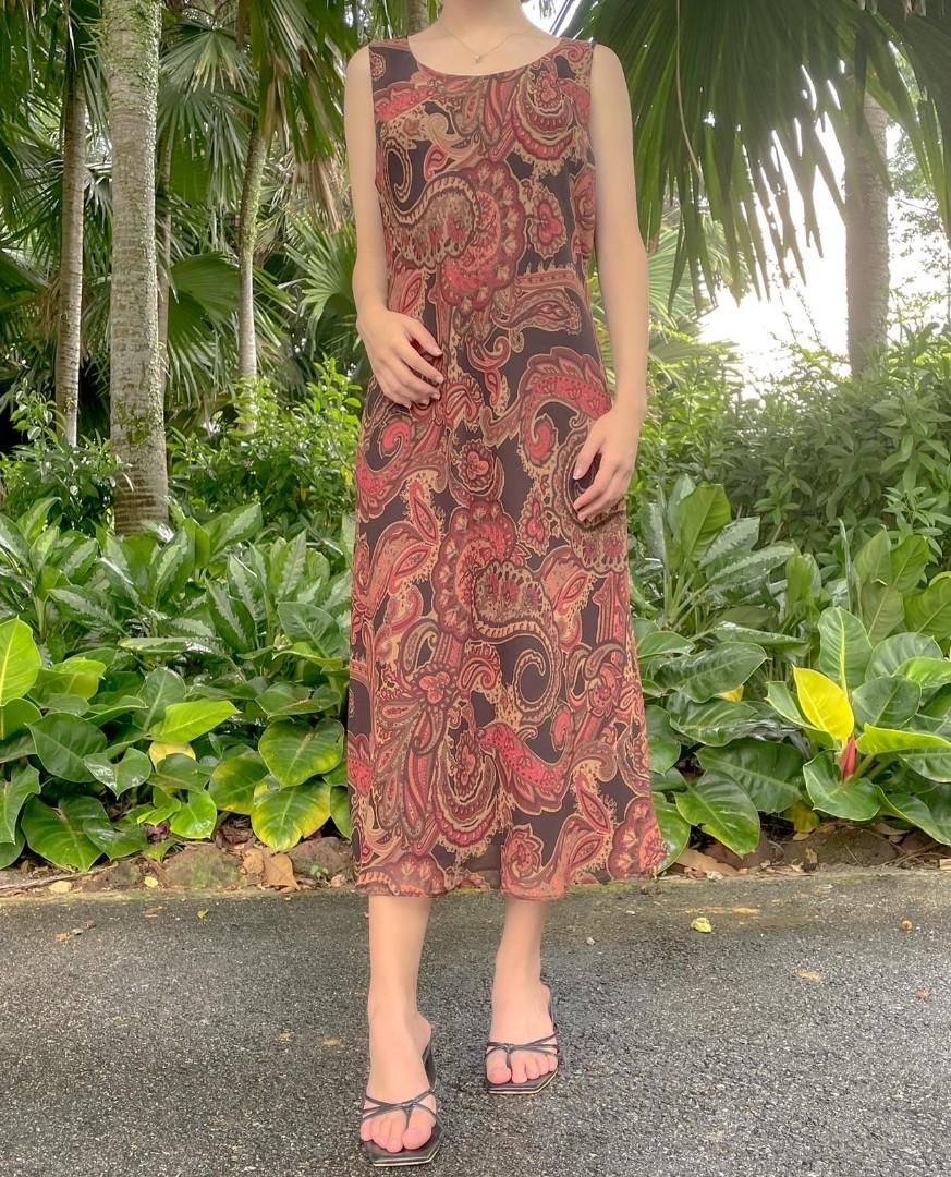 brown-paisley-90s-dress-women-s-fashion-dresses-sets-dresses-on
