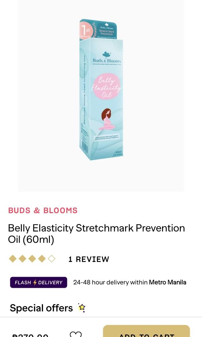 Buds & Blooms Belly Elasticity Oil (for stretchmark prevention), Beauty