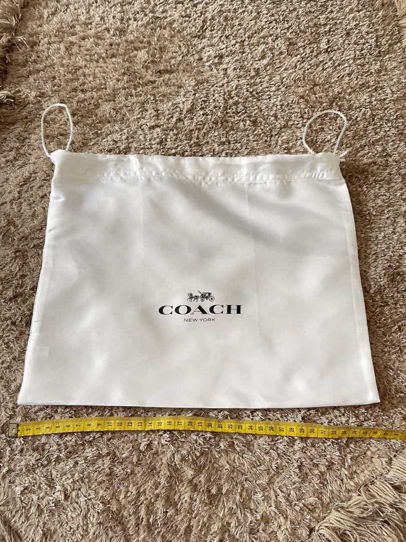 coach dustbag db dust bag pembungkus tas kain flanel asli Coach Pouch white bersih new authentic stok 1 saja