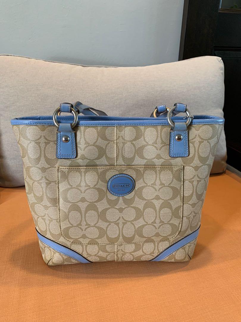 Coach light blue tote new arrivals