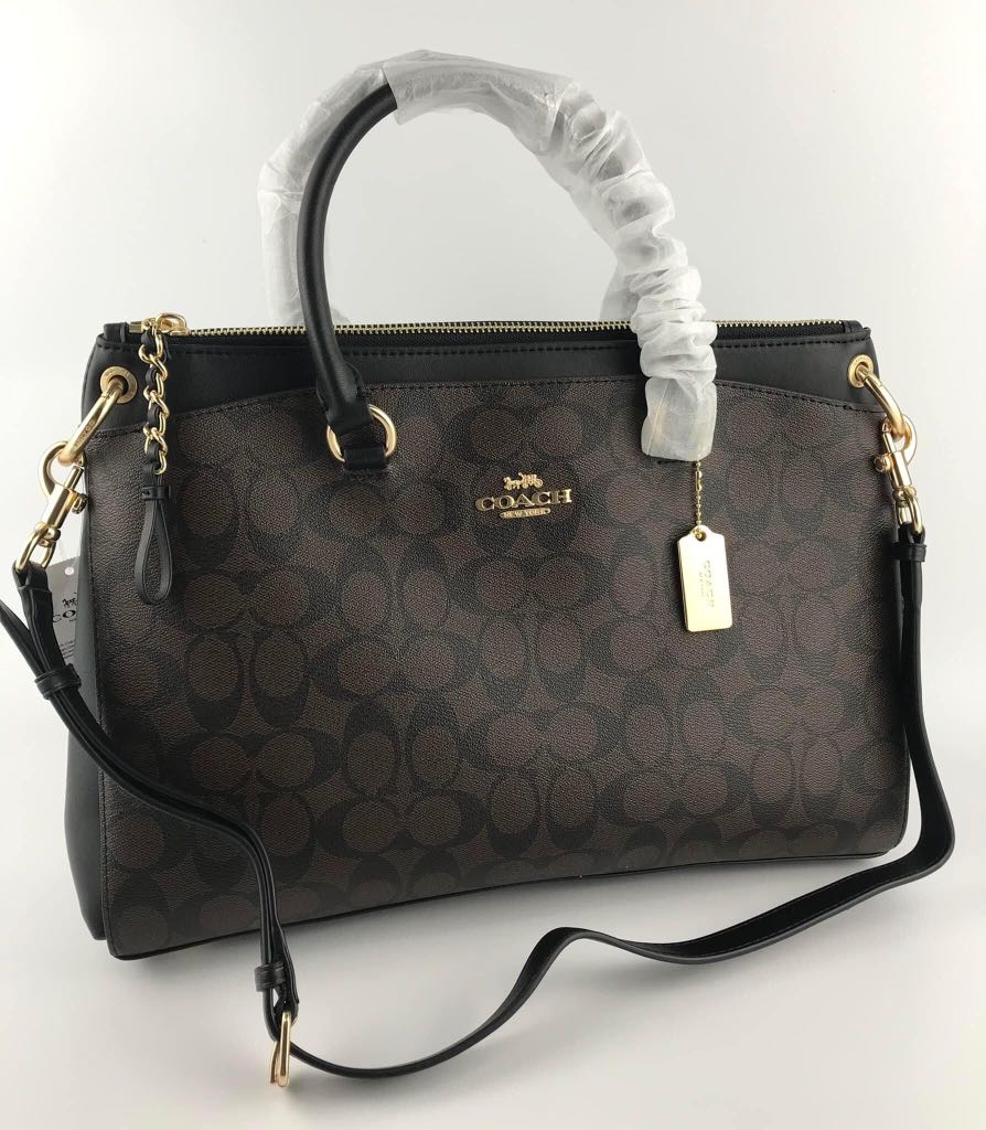 Coach Mia Satchel in Signature Canvas, Women's Fashion, Bags & Wallets