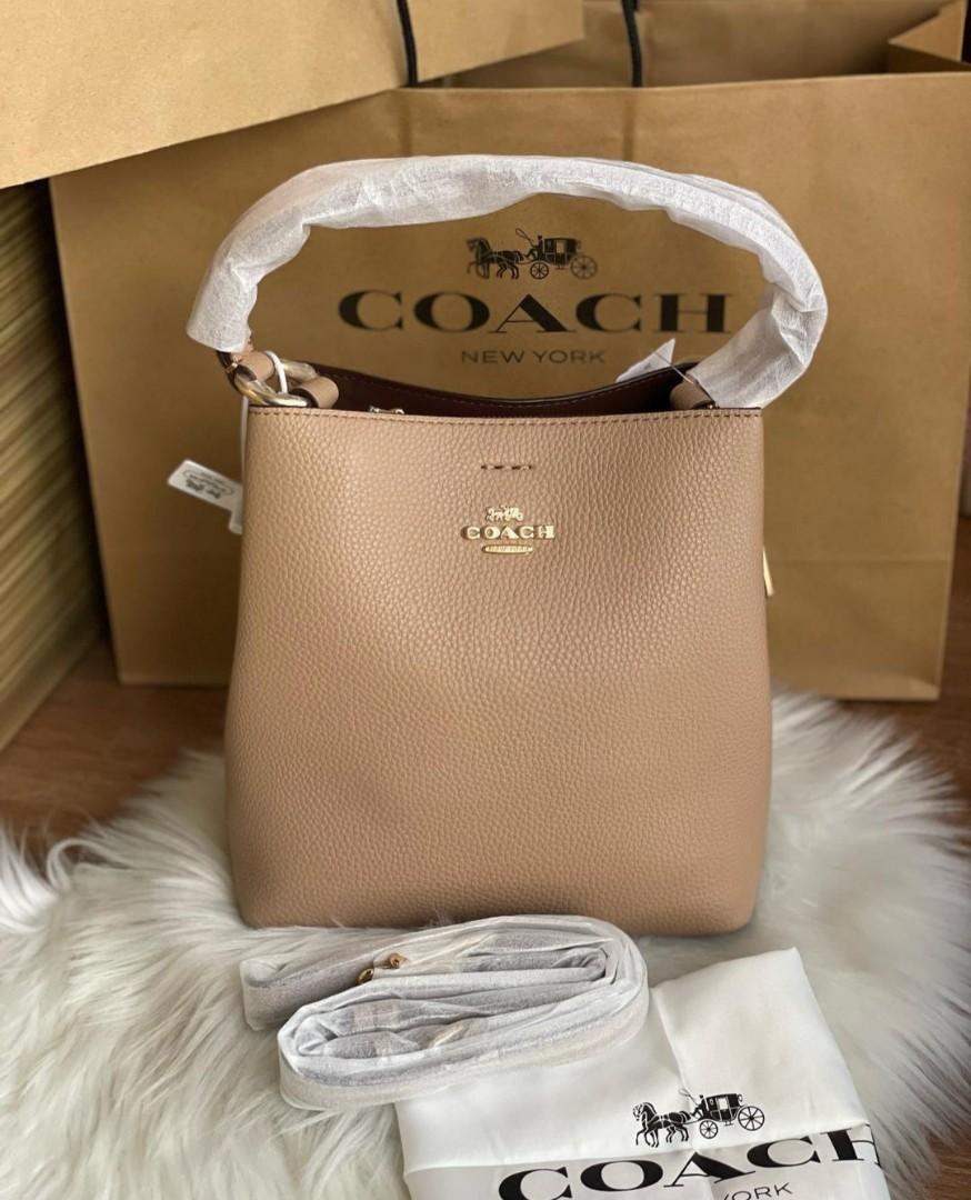Brown Leather Coach Town Bucket Bag Large Mollie Bucket Bag 22