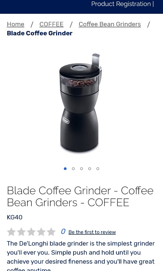 Delonghi Coffee Grinder KG40, TV & Home Appliances, Kitchen Appliances, Coffee Machines & Makers