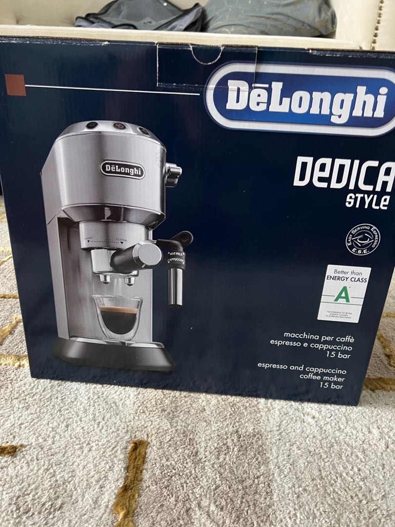 Delonghi dedica style with box brand new, TV \u0026 Home Appliances, Kitchen  Appliances, Coffee Machines \u0026 Makers on Carousell