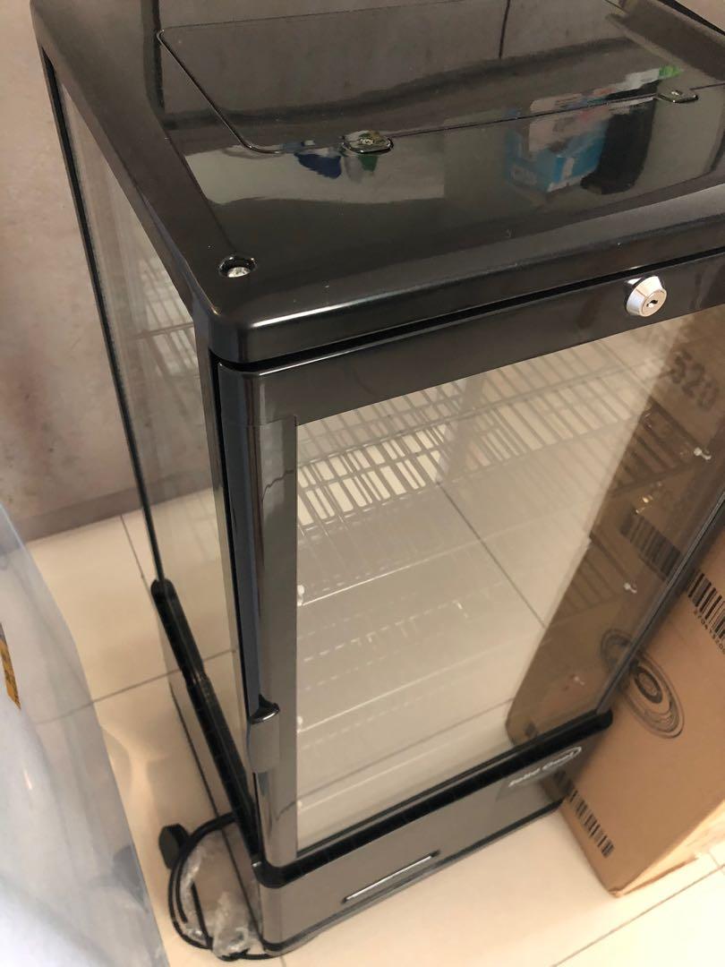 Desk Top Refrigerator 4sided glass chiller, Everything Else, Others on Carousell