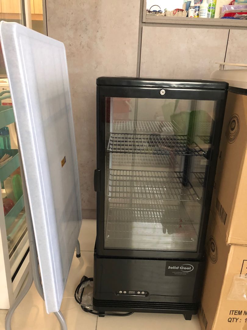 Desk Top Refrigerator 4sided glass chiller, Everything Else, Others on Carousell