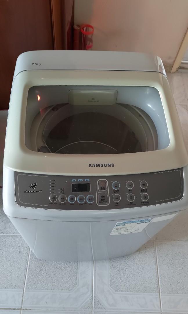 三星Diamond Drum 7Kg 頂揭式 洗衣機, 家庭電器, 洗衣機及乾衣機 Carousell