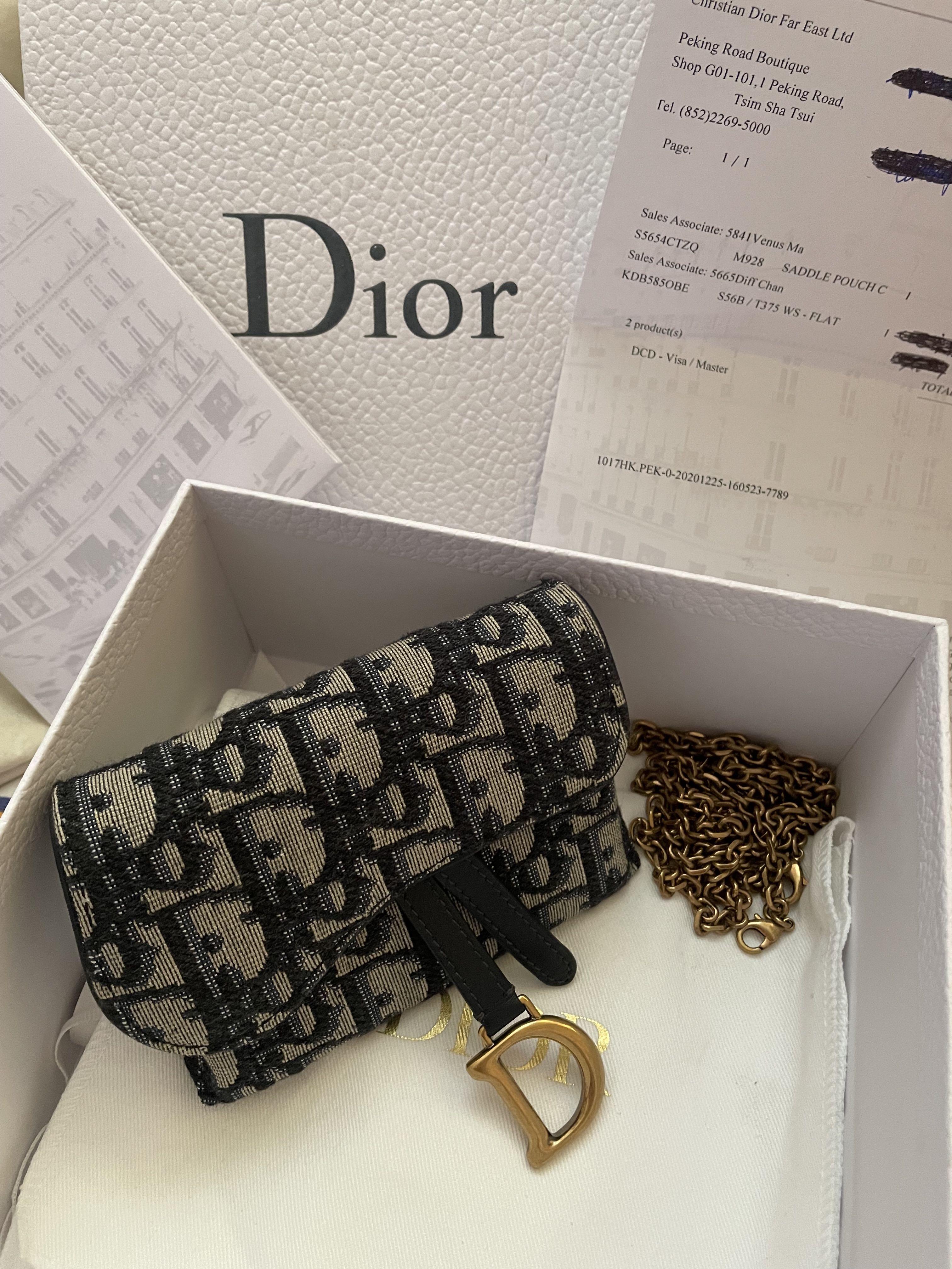 Dior Nano Saddle Pouch With Chain