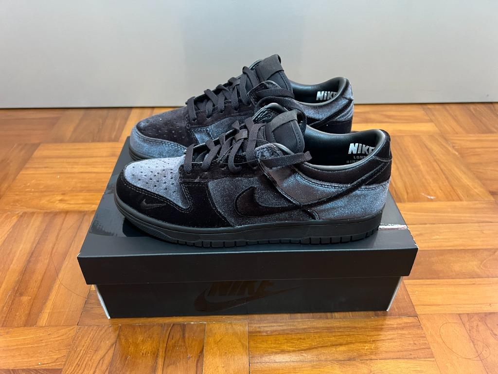 DSM Dover Street Market X Dunk Low Black Velvet, Men's Fashion