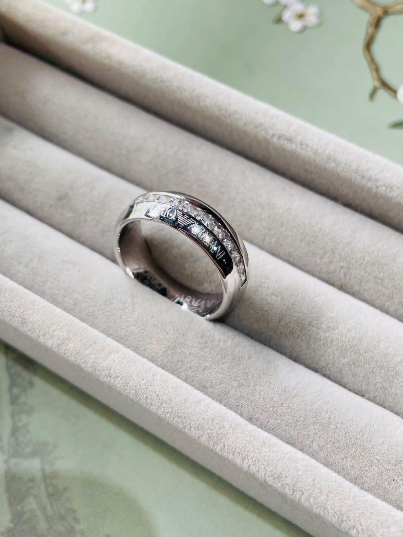 Emporior Armani 925 Silver Ring Size 7 Original Box Set Women s Fashion Jewelry Organisers Rings on Carousell