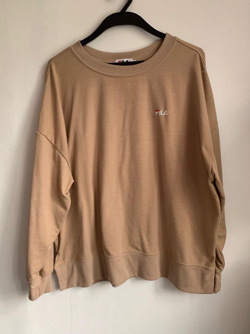 Fila sweatshirt brown sale