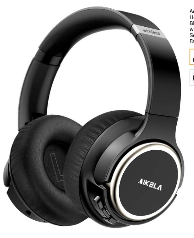 Travel Wireless Bluetooth Headphones Over Ear Home Office for Online Class Hybrid Active Noise Cancelling Headphones HiFi Sound Deep Bass Soft Protein Earpads 30H Playing Time 