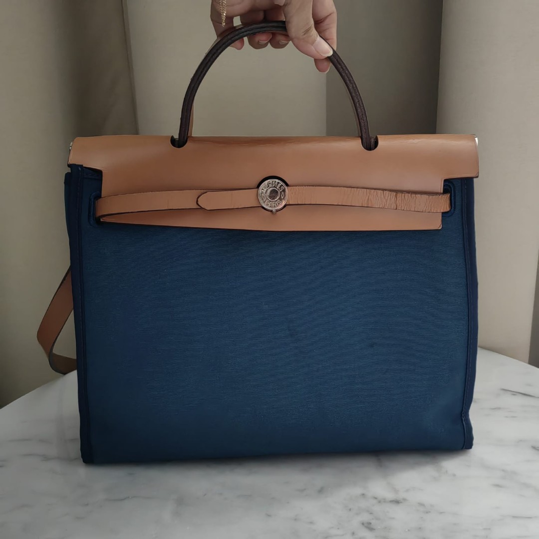 hermes herbag navy