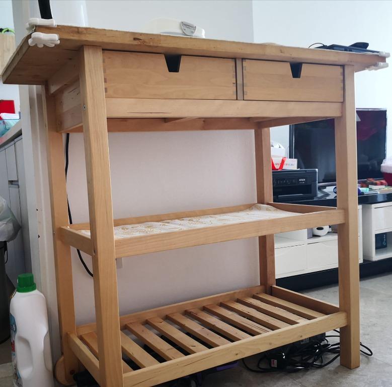 IKEA Kitchen island with drawers, Furniture & Home Living, Outdoor