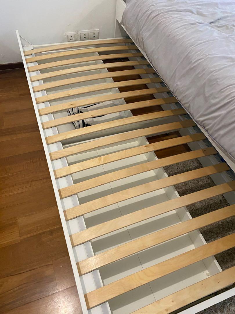 Ikea Slakt single bed with Napure mattress, Furniture & Home Living