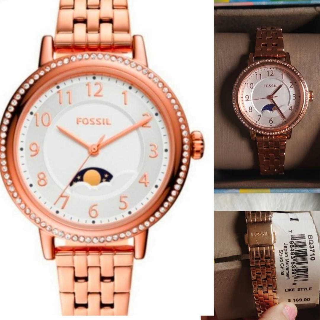 Jam Tangan Fossil BQ3710 Reid Rosegold 