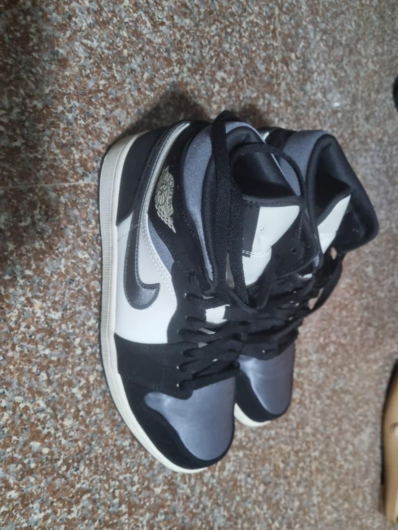 Jordan 1 Mid Satin Grey Toe US 9 Women s Fashion Footwear Sneakers on Carousell