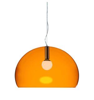 Kartell FL/Y Suspension Lamp in Clear Orange