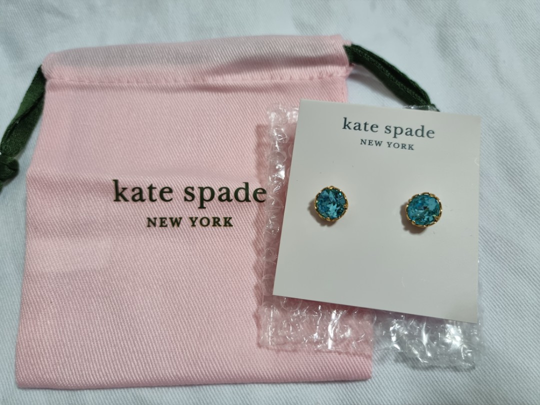 Kate spade Aquamarine Studs, Women's Fashion, Jewelry & Organisers, Earrings  on Carousell