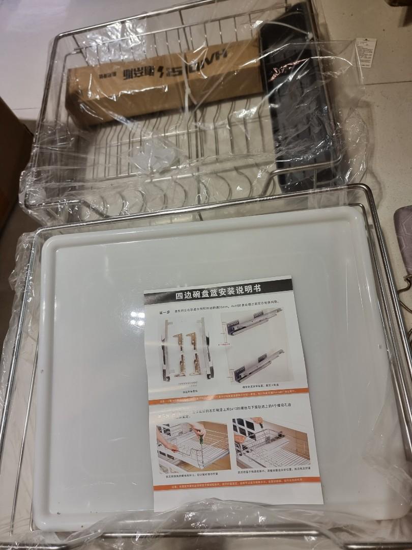 Diy Bowl Rack Kitchen cabinet diy bowl and plates pull out drying storage rack ...