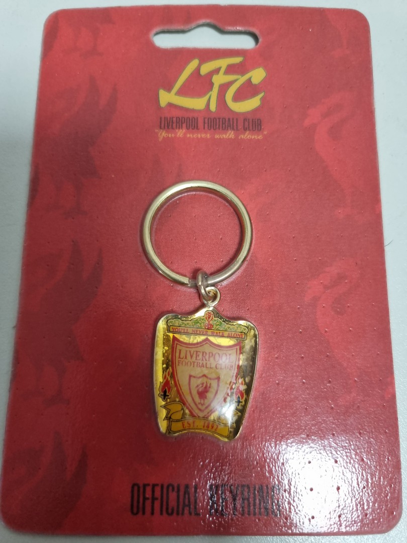 Liverpool FC LFC Colour Crest Badge & Keyring Set Official