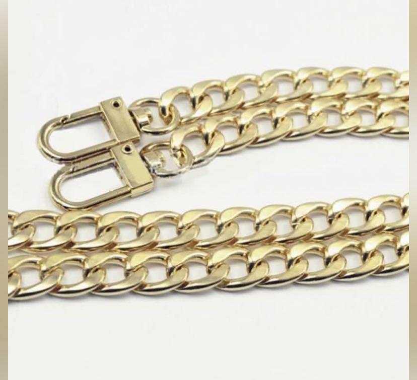 Louis Vuitton Gold And Silver Purse Chain Handles Gold Hardware