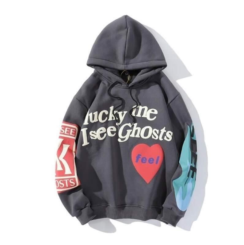 Men LUCKY ME I SEE GHOST Hoodie