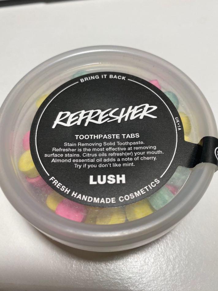 lush toothpaste tabs refresher (stain removing solid toothpaste